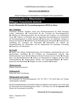 Stellenausschreibung