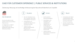 case für customer experience | public services