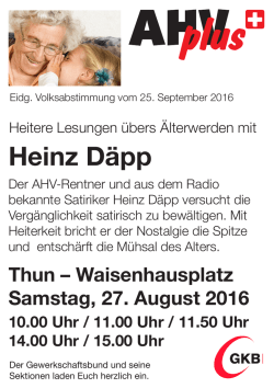 Heinz D&auml;pp - Gewerkschaftsbund des Kantons Bern
