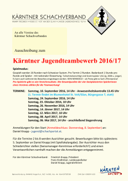 Kärntner Jugendteambewerb 2016/17 - Schachklub