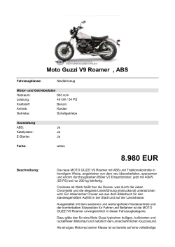 Detailansicht Moto Guzzi V9 Roamer €,€ABS