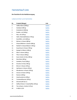 Hamsterkauf-Liste
