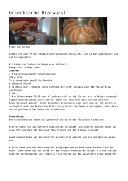 Griechische Bratwurst - Cooking Chef Freunde