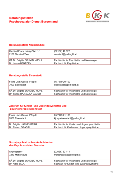 Beratungsstellen Psychosozialer Dienst Burgenland