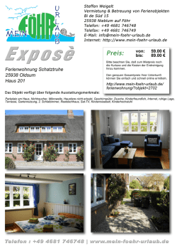 Ferienwohnung Schatztruhe 25938 Oldsum Haus 201