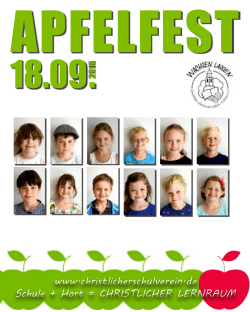 Apfelfest am 18.09.2016 - Christlicher Schulverein Döbeln