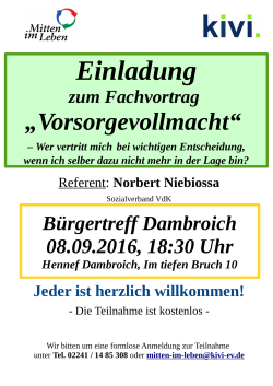 Einladung - Bürgerverein Dambroich eV