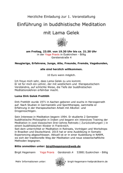 Einf&uuml;hrung in buddhistische Meditation mit Lama