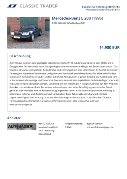 Mercedes-Benz E 200 (1995) 14.900 EUR