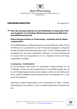 Vollständige Presseinformation  - Baden