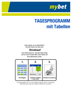 TAGESPROGRAMM mit Tabellen