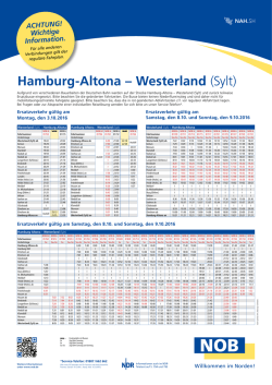 Hamburg-Altona &ndash; Westerland (Sylt)
