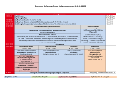 Laden Sie hier das umfangreiche Programm der Summer School