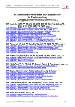 SAP-Kandidaten - OSS INFORMATIK AG