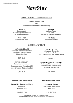 donnerstag, 1. september 2016 wochenangebot