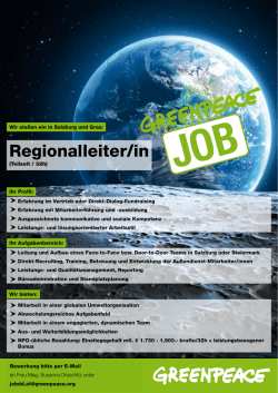 Regionalleiter/in