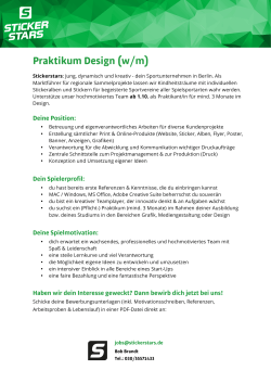 Praktikum Design (w/m)