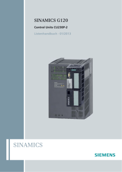 Listenhandbuch G120 CU230P-2