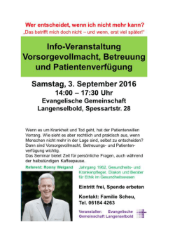 Informationen gibt es hier - Ev. Gemeinschaft Langenselbold