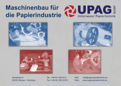 Unterweser Papiertechnik / UPAG