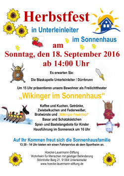 Herbstfest Plakat Einladung 2016 - Hoecke-Lauermann