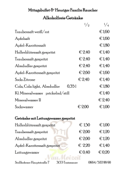 Heurigenkarte