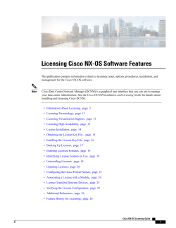 Licensing Cisco NX-OS Software Features