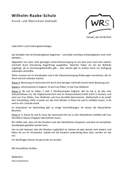 infobrief dazu - Wilhelm-Raabe