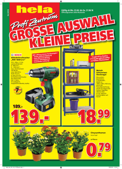 G&uuml;ltig ab Mo. 22.08. bis Sa. 27.08.16