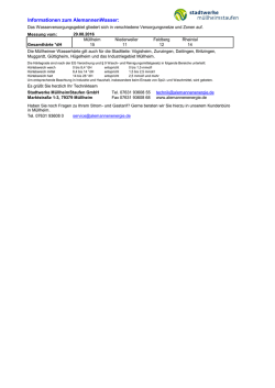 Informationen zum AlemannenWasser