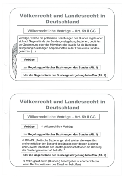 Völkerrecht und Landesrecht in Deutschland (II)