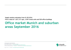 Office market Munich and suburban areas September 2016