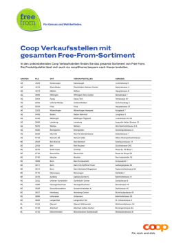Coop Verkaufsstellen mit gesamten Free-From