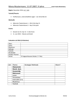 Schülerdoku und Evaluation - klavierpaedagogikentdecken.de