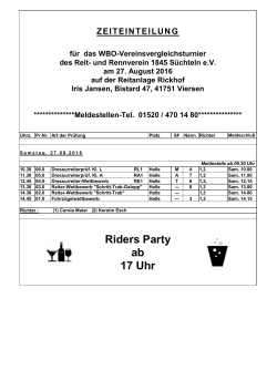 Riders Party ab 17 Uhr