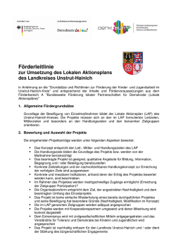 Förderleitlinie - Gemeinsam Zukunft Gestalten