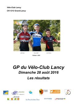 Résultats GP VC Lancy 2016