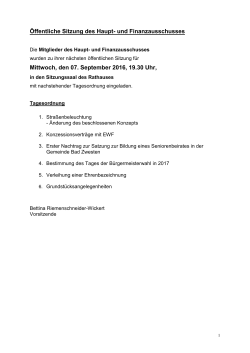 Haupt- und Finanzausschuss
