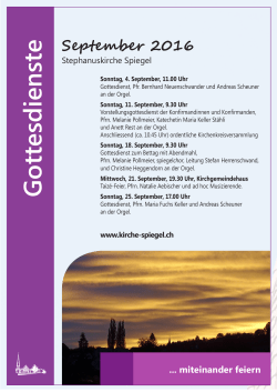 Gottesdienste im September