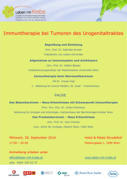 Immuntherapie bei Tumoren des Urogenitaltraktes