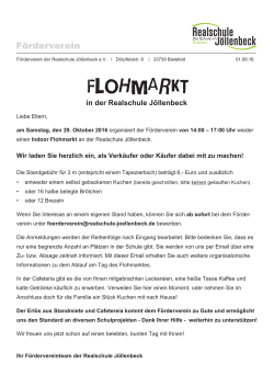 flohmarkt - Realschule Jöllenbeck