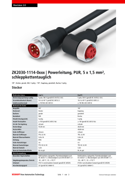 ZK2030-1114-0xxx | Powerleitung, PUR, 5 x 1,5 mm²