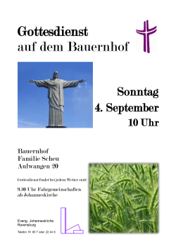 Gottesdienst auf dem Bauernhof
