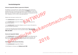 Inventarkategorien - Entwurf Bauinventar Stadt Bern 2017