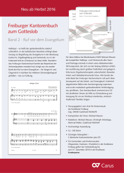 Infos und Notenbeispiel - Amt für Kirchenmusik Freiburg