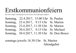 Erstkommunionfeiern2017