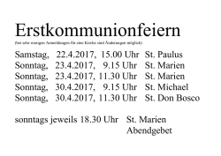 Erstkommunionfeiern2017