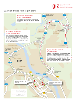 GIZ Bonn Offices: How to get there