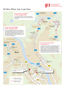 GIZ Bonn Offices: How to get there