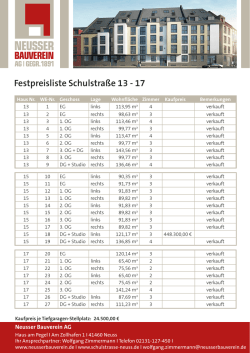 Festpreisliste